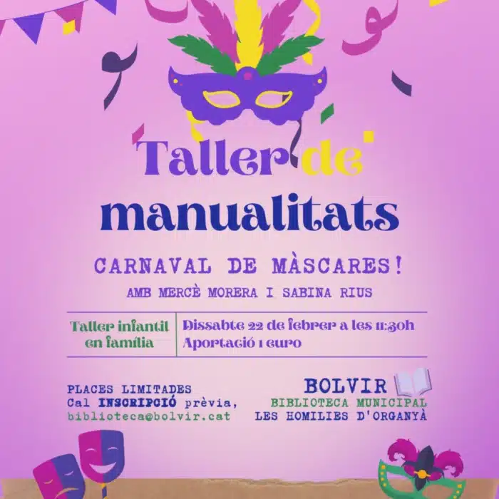 Taller de manualitats de Carnaval