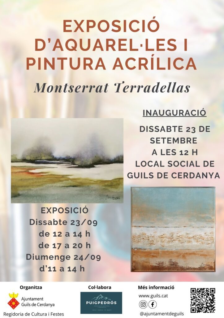 Exposició d’aquarel·les i pintura acrílica de Montserrat Terradellas