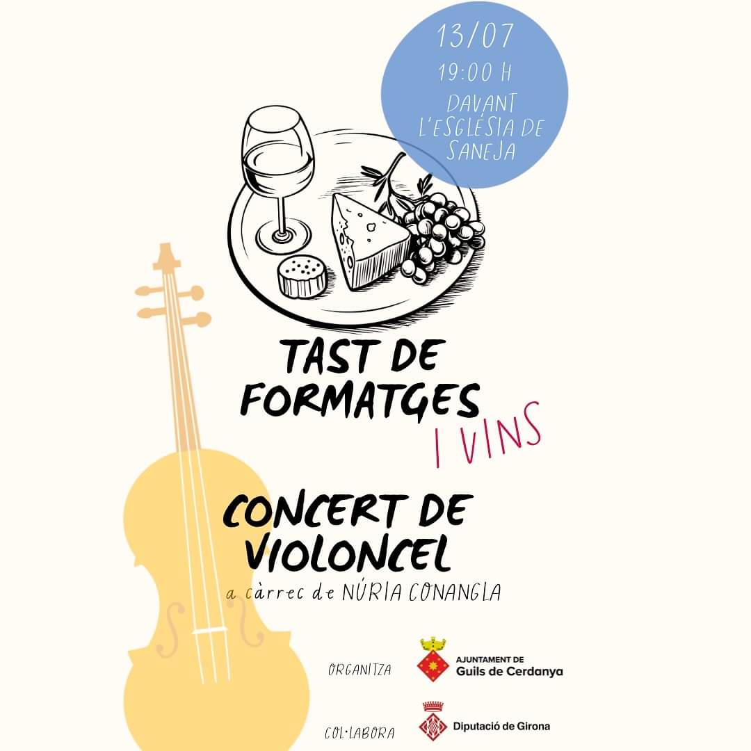 Tast de Formatges i Vins i Concert de violoncel