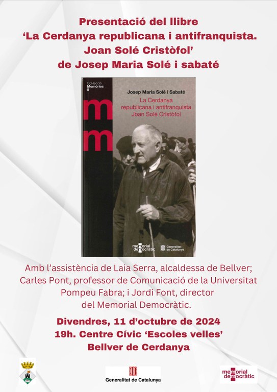 Presentació del llibre 'La Cerdanya republicana i antifranquista. Joan Solé Cristòfol'