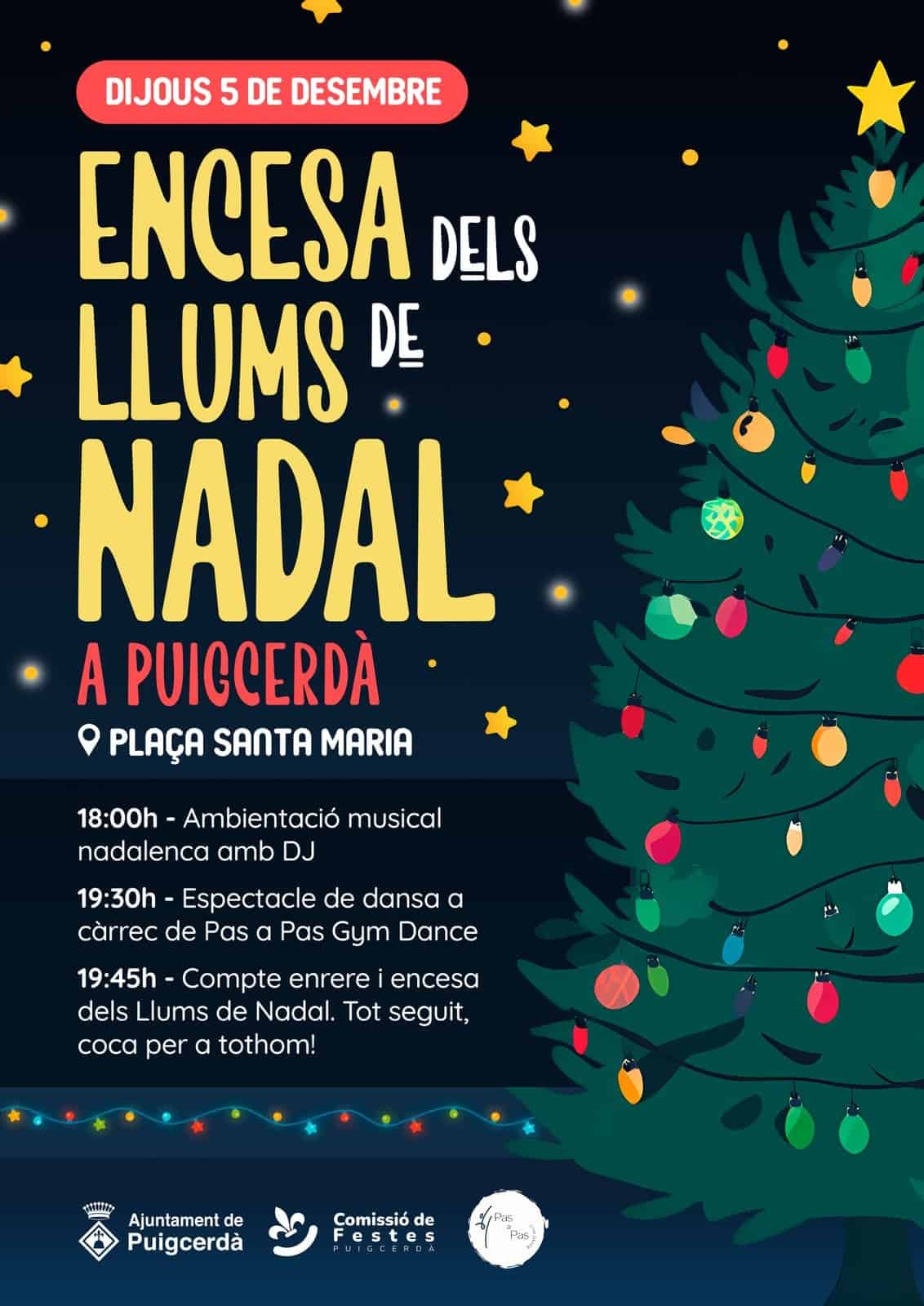 Encesa dels llums de Nadal a Puigcerdà