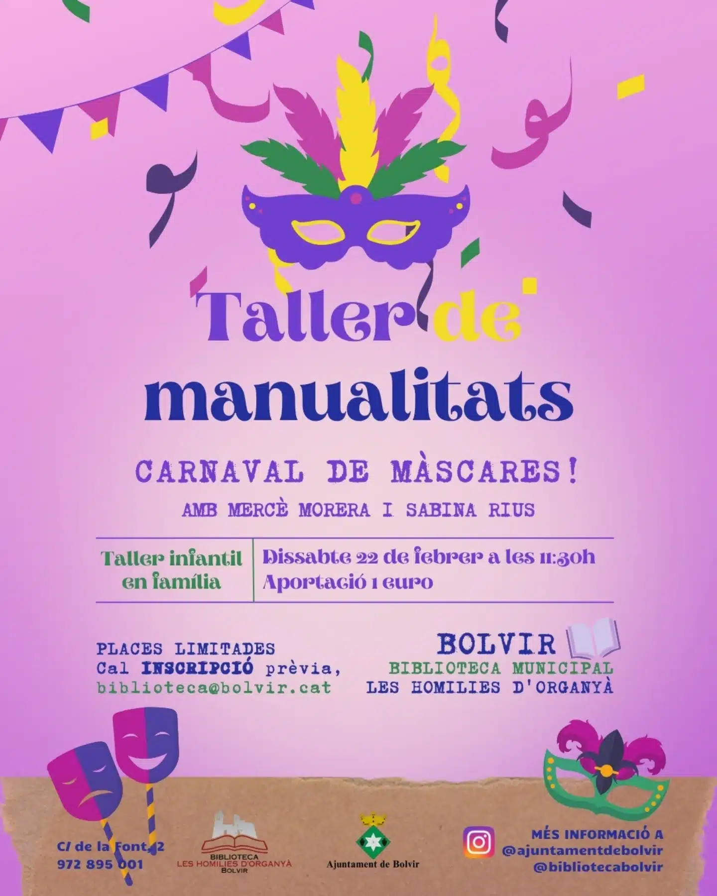 Taller de manualitats de Carnaval