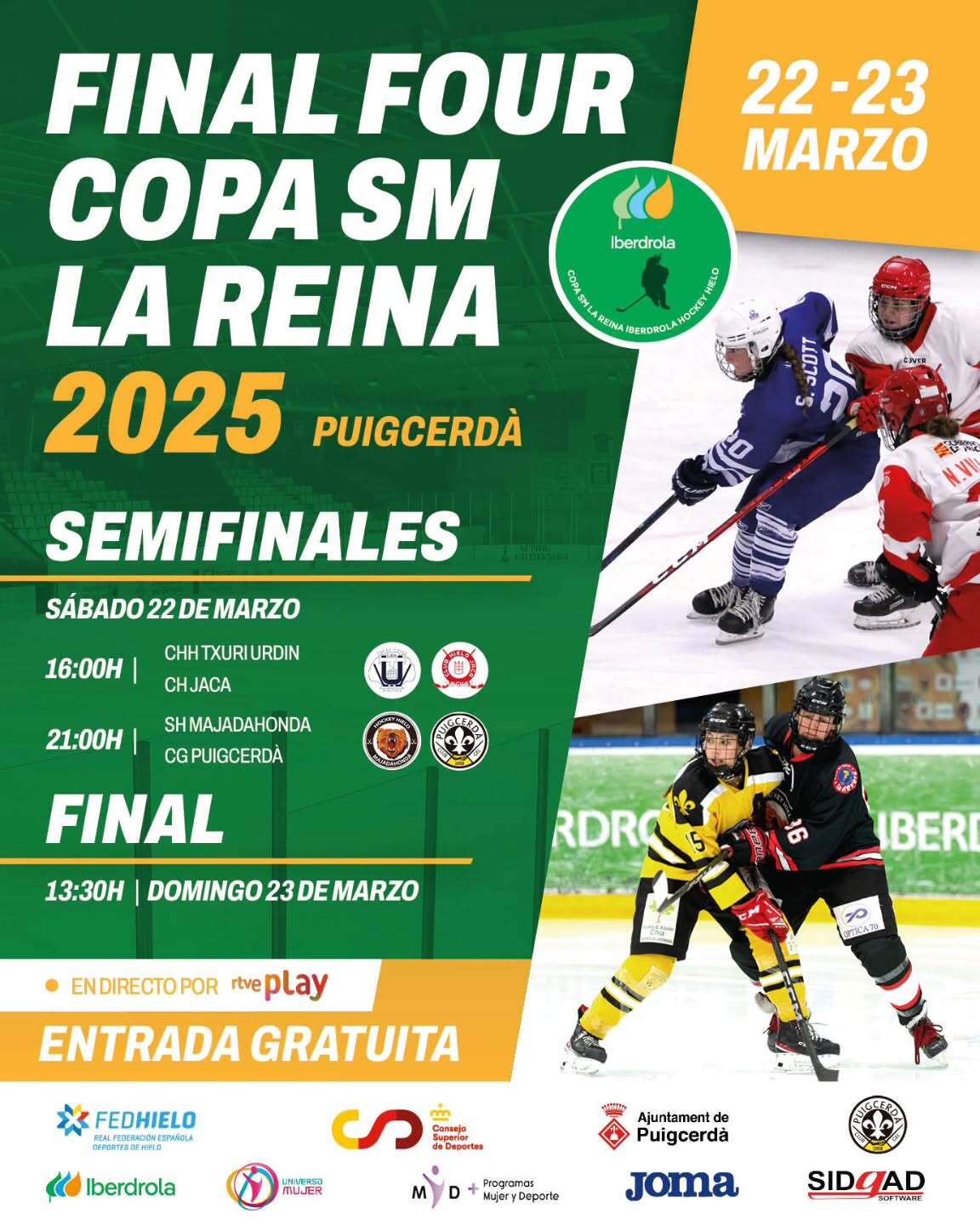 Final Four Copa de SM la Reina d'hoquei gel