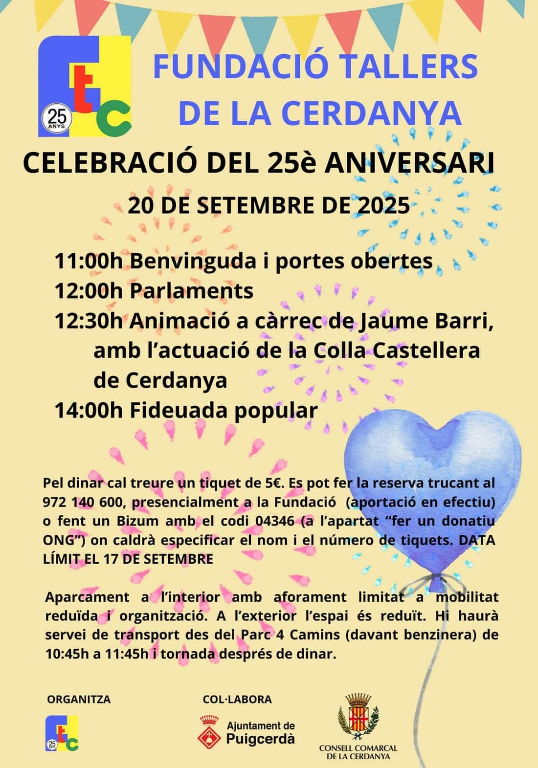 Celebració del 25è aniversari de la Fundació Tallers de la Cerdanya