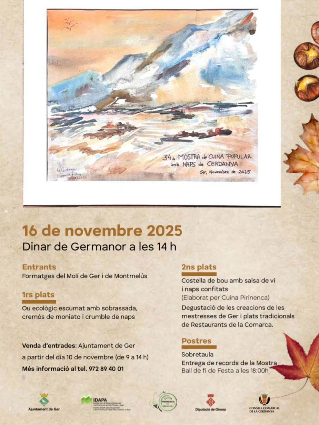 34a. Mostra de Cuina Popular amb Naps de Cerdanya