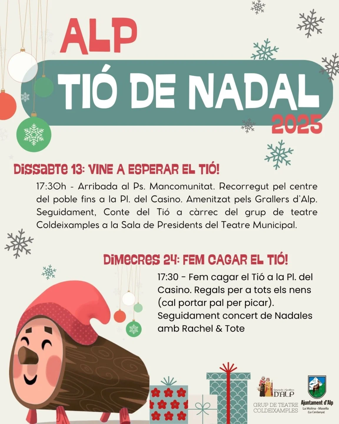 Tió de Nadal a Alp
