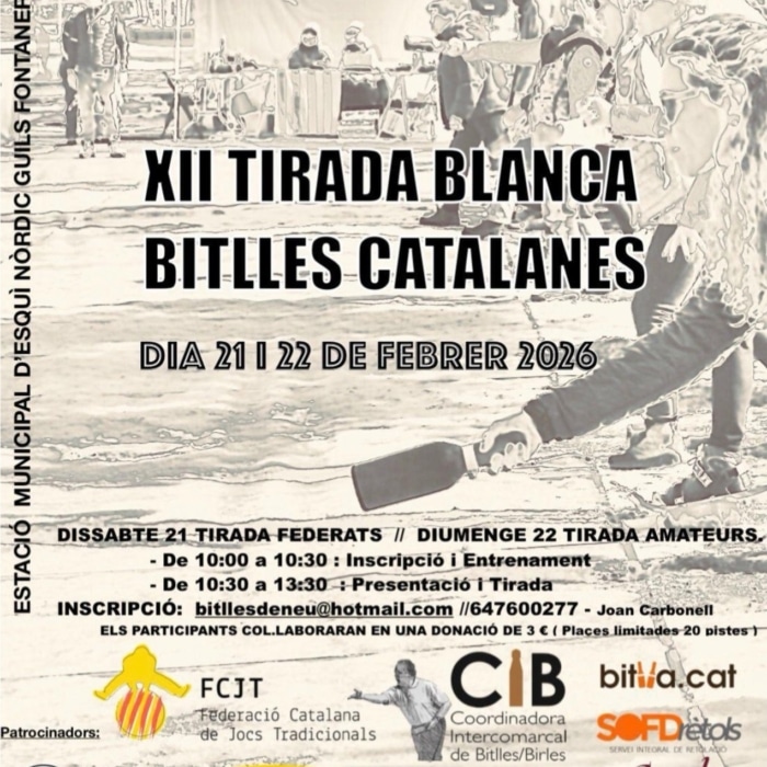 XII Tirada blanca de bitlles catalanes