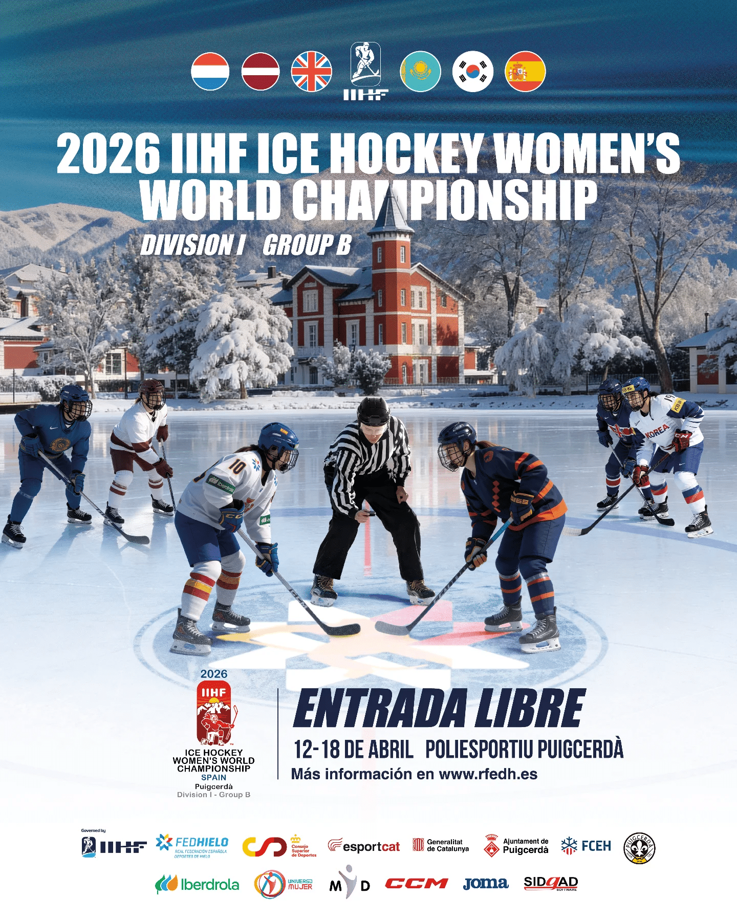 Mundial Femení d'Hoquei Gel 2026 - Divisió 1 Grup B